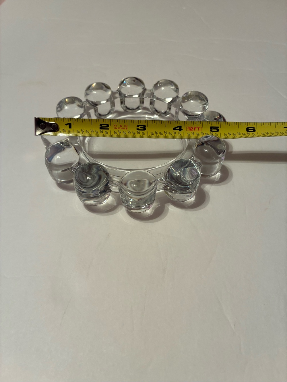 MCM Unbranded Bubble Glass Trinket Dish Ashtray 5.25 Inches Diameter - Picture 3 of 4